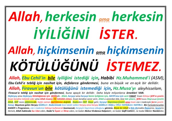 Allah Herkesin İyiliğini İster — ilk sayfa