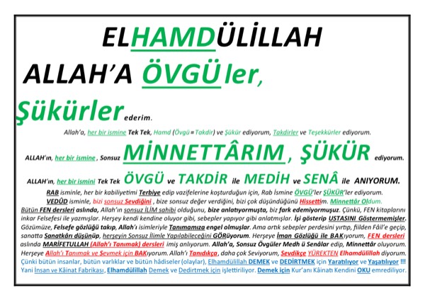 Elhamdülillah — ilk sayfa