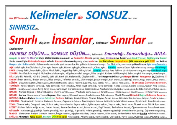 Kelimelerde Sonsuzdur — ilk sayfa