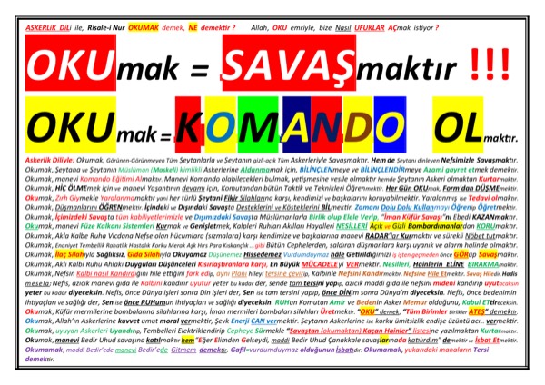 Okumak Savaşmaktır — ilk sayfa
